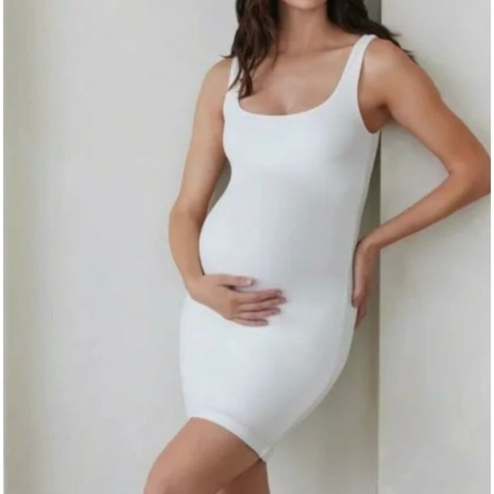 NWT Bumpsuit The Anna Maternity Dress Ivory White Size L Tank